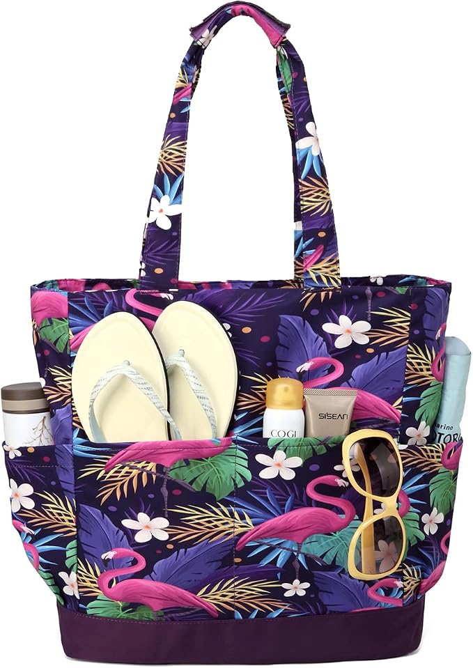 VASCHY Beach Bag for Women, Large Waterproof Sandproof Fold-able Packable Pool by Vaschy