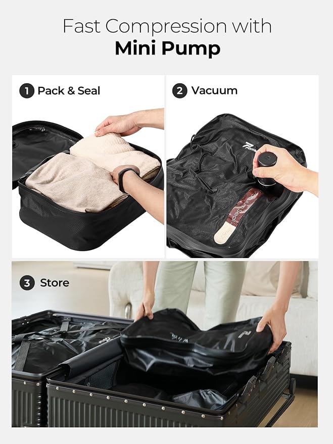 Vacuum Bags for Travel with Wireless Pump, 180° Open Zipper, IP67 Waterproof - Image 4