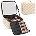 Relavel Travel Makeup Bag With LED Mirror, Cosmetic Train Case with Light up by Relavel