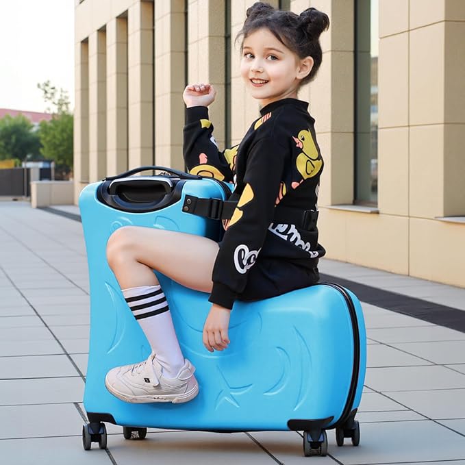 Kids Ride-On Suitcase, Hardside Rolling Luggage - Image 8