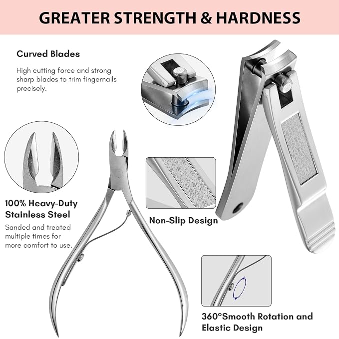 FAMILIFE Manicure Set Professional Manicure Kit Nail Kit - Image 7