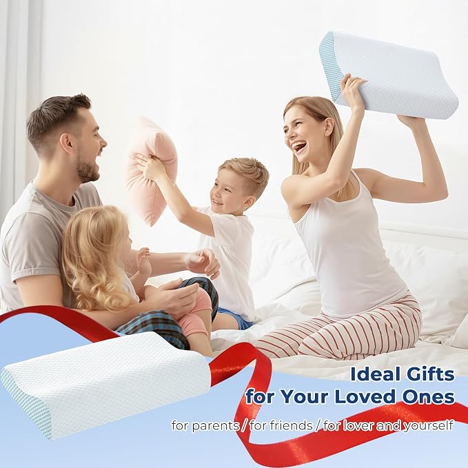 Memory Foam Pillows 2 Pack Neck Pillow - Image 7