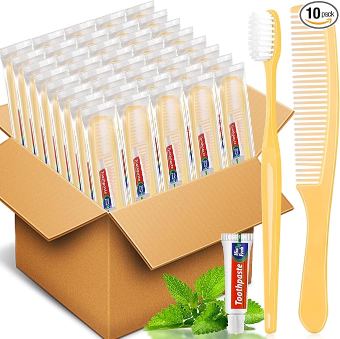 NICEMOVIC 10 Pack Disposable Toothbrushes Bulk by NICEMOVIC