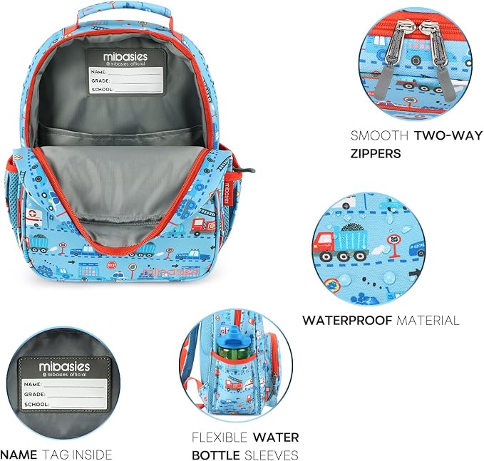 mibasies Toddler Backpack for Boys 2-4: Cute Kids Backpacks Boys - Image 4