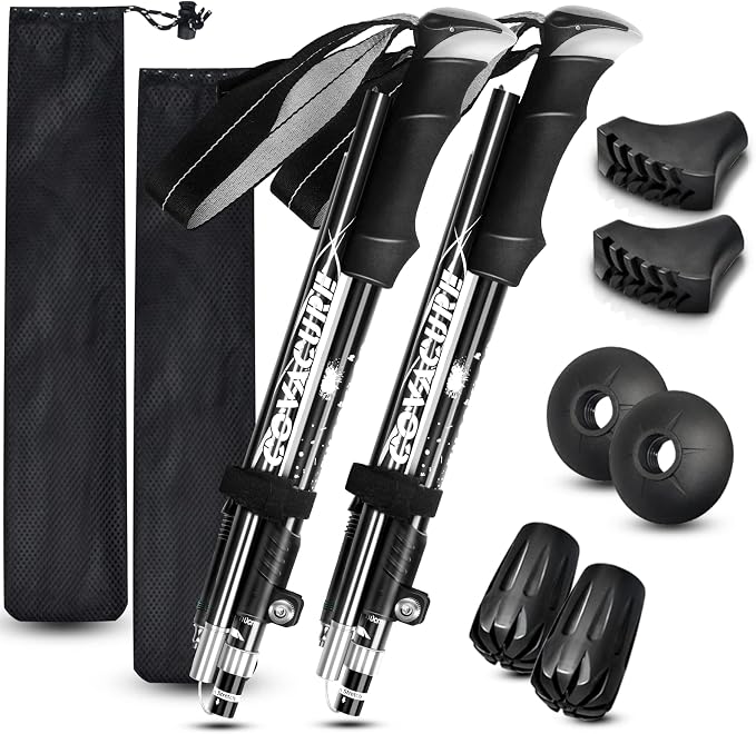 Covacure Hiking Poles Collapsible Trekking Poles by covacure