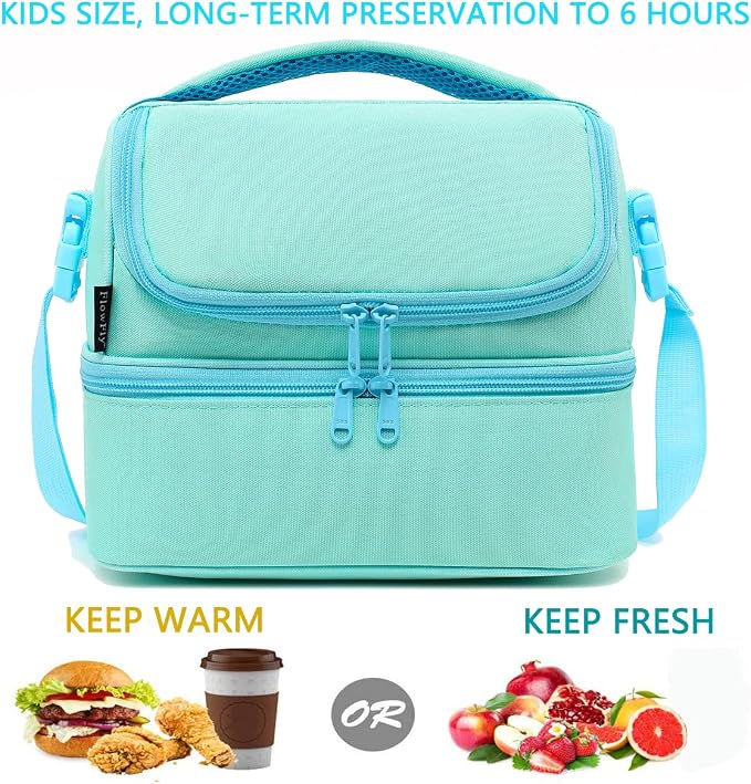 FlowFly Double Decker Cooler Insulated Lunch Bag Large Tote - Image 2