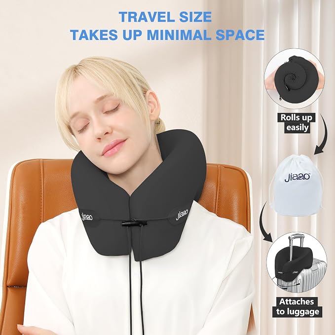 Travel Pillow, Neck Pillow Airplane, Plane Pillow Memory Foam Travel Neck Pillow - Image 5