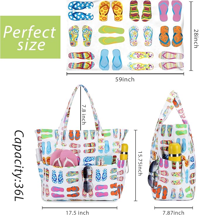 Waterproof Beach Tote Pool Bags - Image 3