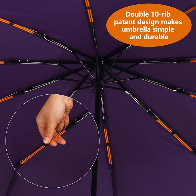 46 Inch Compact Umbrellas for Rain - Image 3