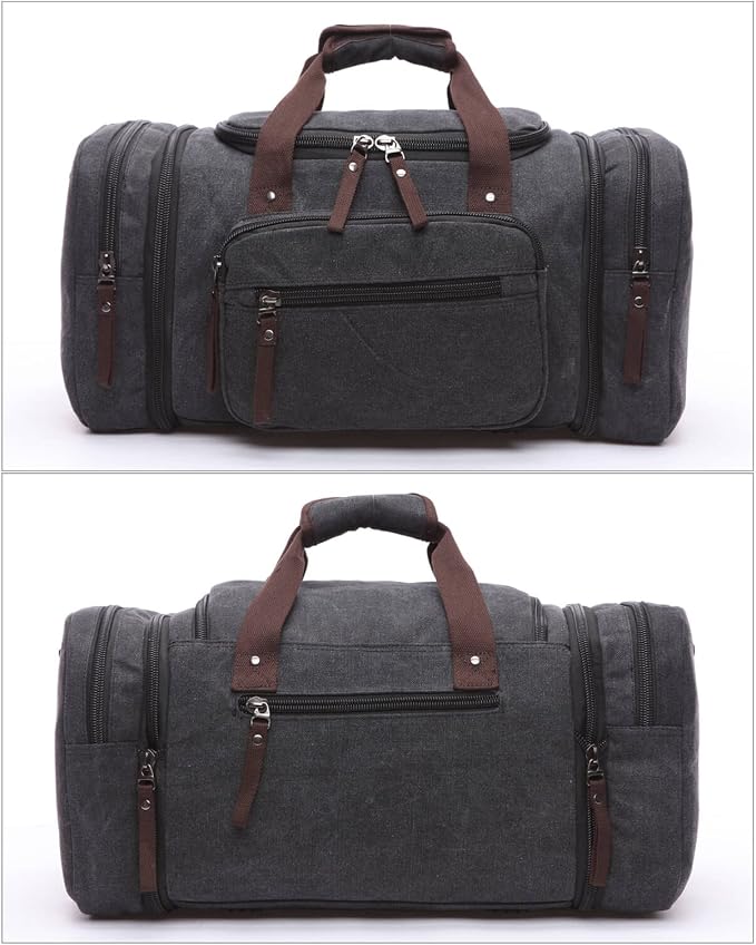 Duffle Bag for Travel, Large Canvas Duffel Bag for Travelling Overnight - Image 2