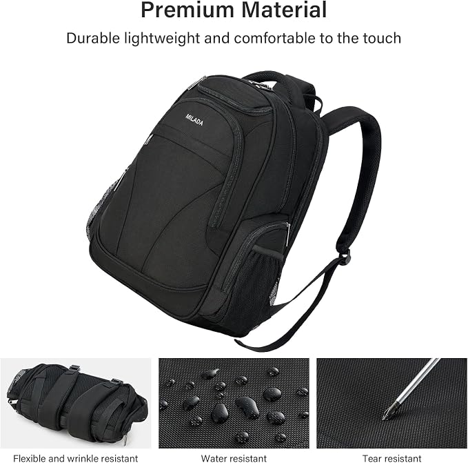 MILADA Travel Backpack For Men Laptop Backpack Women Business Carry On Backpack - Image 8