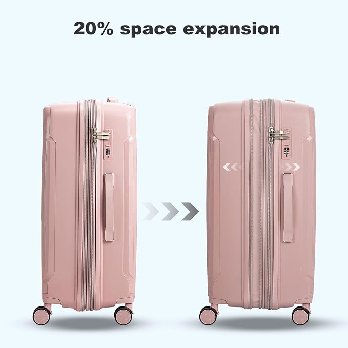Nazhura Luggage Set, 3-Piece Hardside Suitcase Set, 20-inch Carry On, 28-inch - Image 4