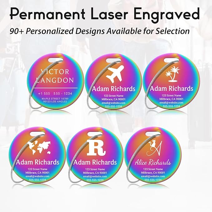 Custom Stainless Steel Luggage Tags: Personalize Your Suitcases, and Bags - Image 5