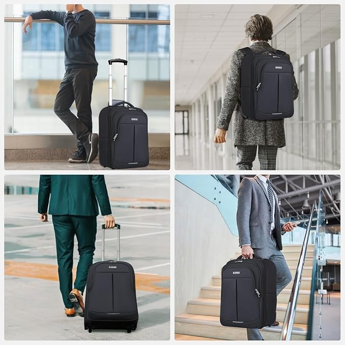 Rolling Backpack for Adults, 18 Inch Waterproof Carry-on Back pack - Image 8