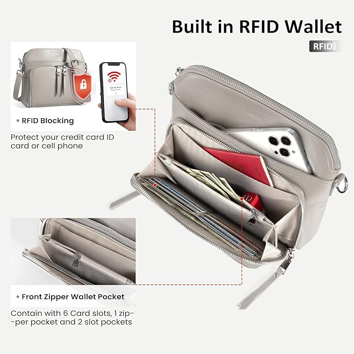 befen Genuine Leather Crossbody Purses - Image 2