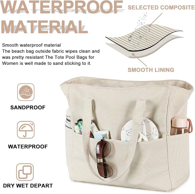 Waterproof Beach Tote Pool Bags - Image 2