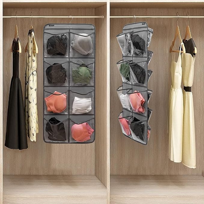 Dual-Sided Hanging Closet Organizer - Image 2