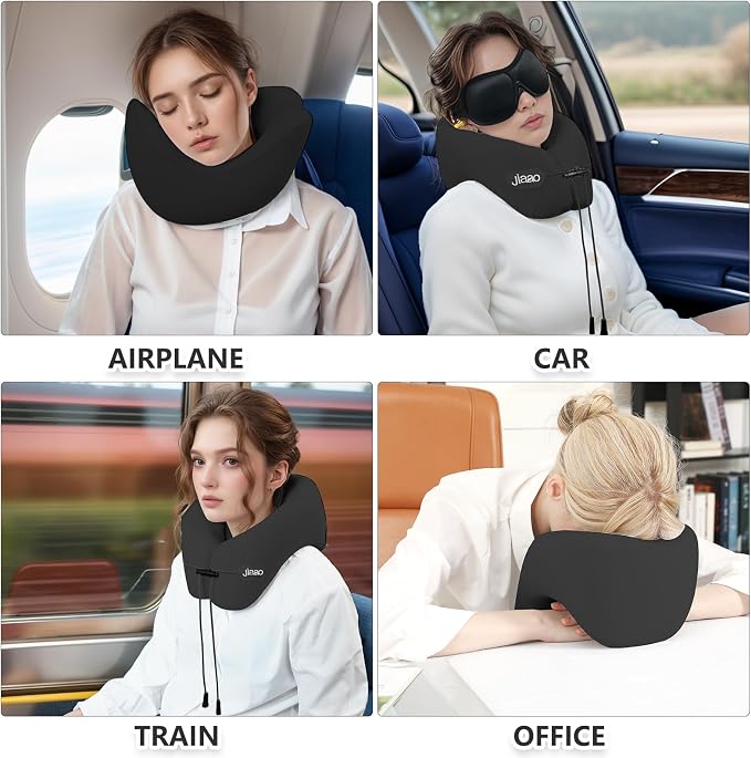 Travel Pillow, Neck Pillow Airplane, Plane Pillow Memory Foam Travel Neck Pillow - Image 6