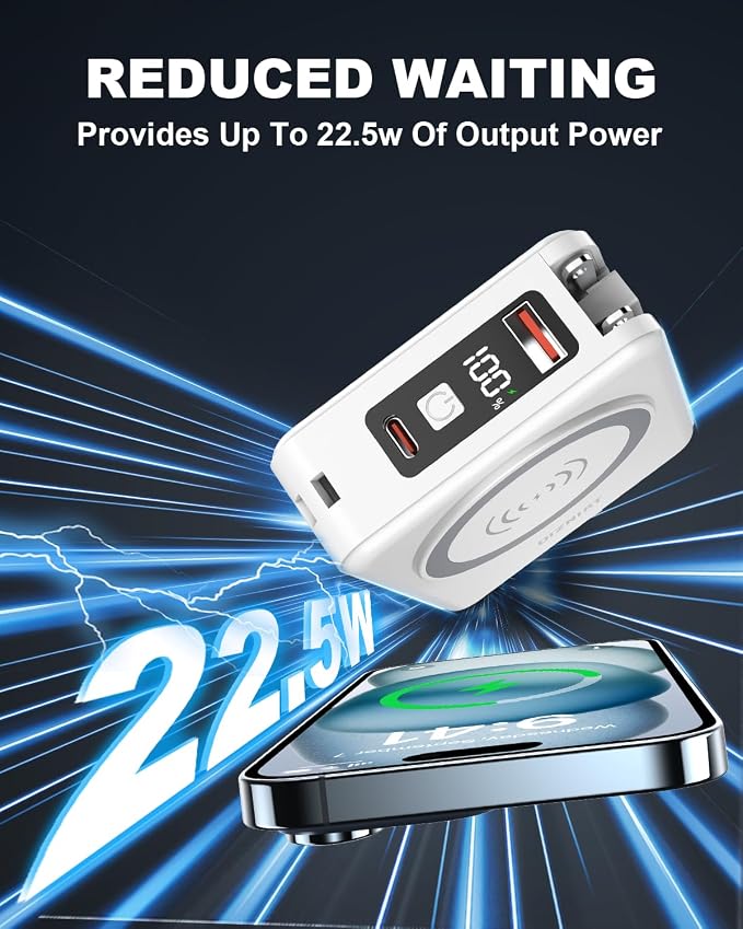 for Magsafe Portable Charger Power Bank 10000mAh, 22.5W Battery Pack Fast - Image 5