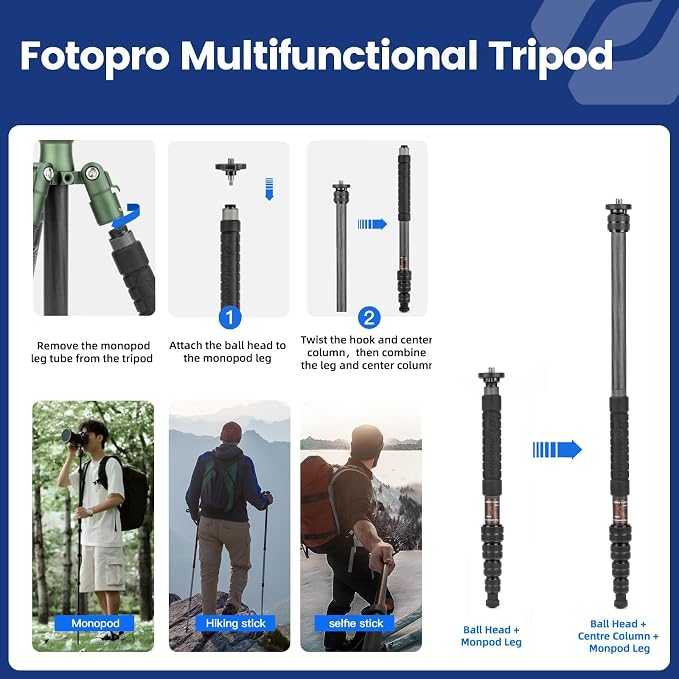 Fotopro Mini Tripod Desktop Aluminum Alloy 20 Inch - Image 5