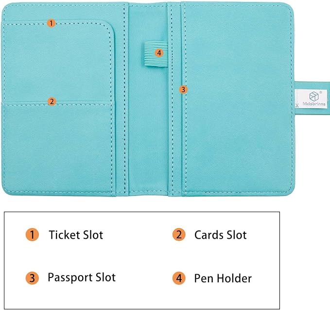 Melsbrinna Premium Leather Passport Holder Covers Case, Waterproof Rfid - Image 3