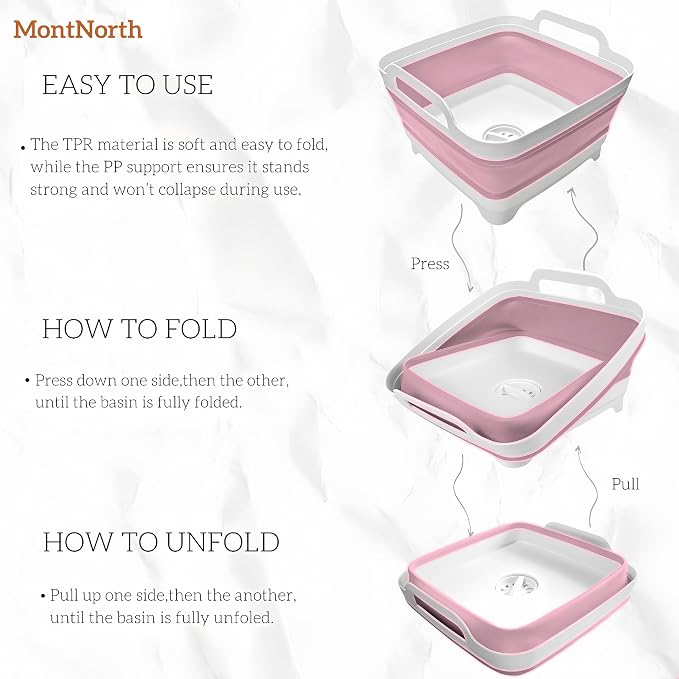 Collapsible Wash Basin 9L, Foldable Dish Tub - Image 3