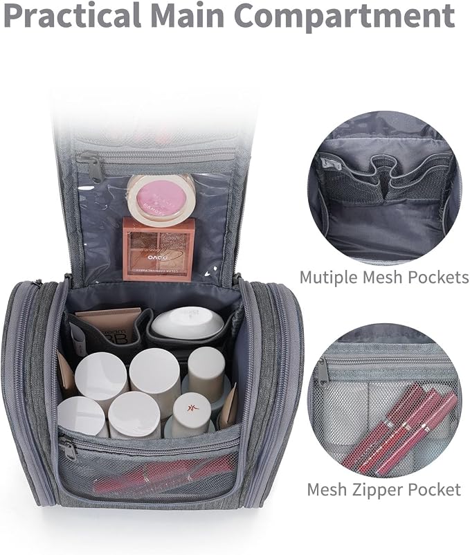 Narwey Small Hanging Toiletry Bag Women Travel Makeup Bag Organizer Toiletries - Image 4