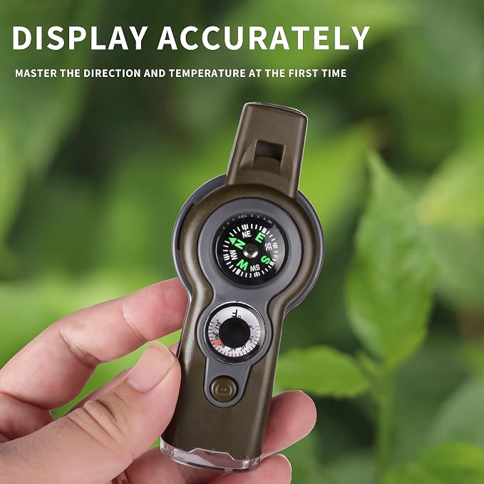 Emergency Survival Function Whistle, Outdoor Multifunctional Tool Safety Whistle - Image 2