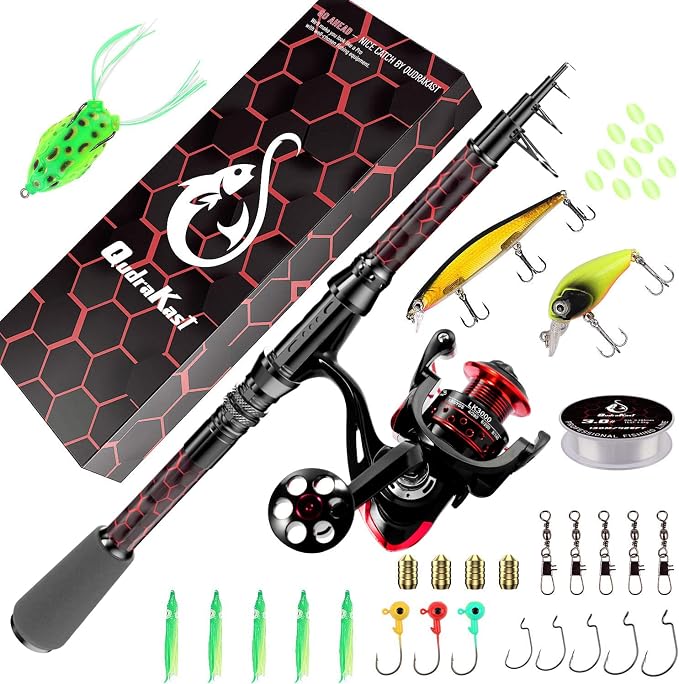 Fishing Rod and Reel Combos, Unique Design by QudraKast
