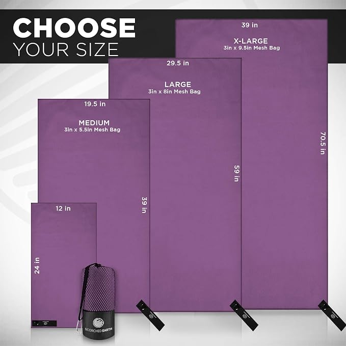ScorchedEarth Microfiber Travel & Sports Towel Set - Image 4
