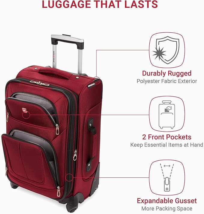 SwissGear Sion Softside Expandable Luggage, Carry-On 21-Inch - Image 4