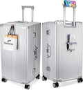feilario 30in Super Large Captain Aluminum Frame Hardside Spinner Wheels Luggage by feilario