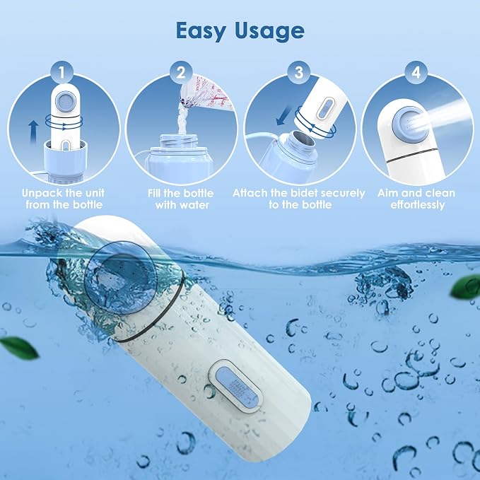 Portable Bidet for Travel – 350ml High Pressure Handheld Electric Portable Bidet - Image 8
