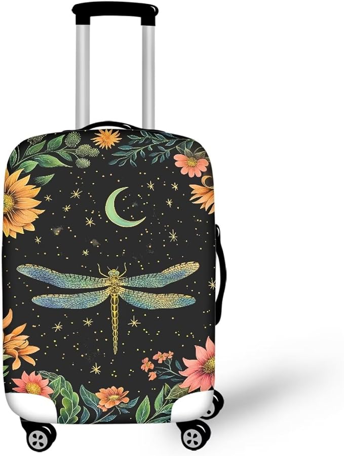 Dragonfly Luggage Cover for Womenn Girl Anti-Scratch Suitcase Covers Fit 30-32 by Dremagia