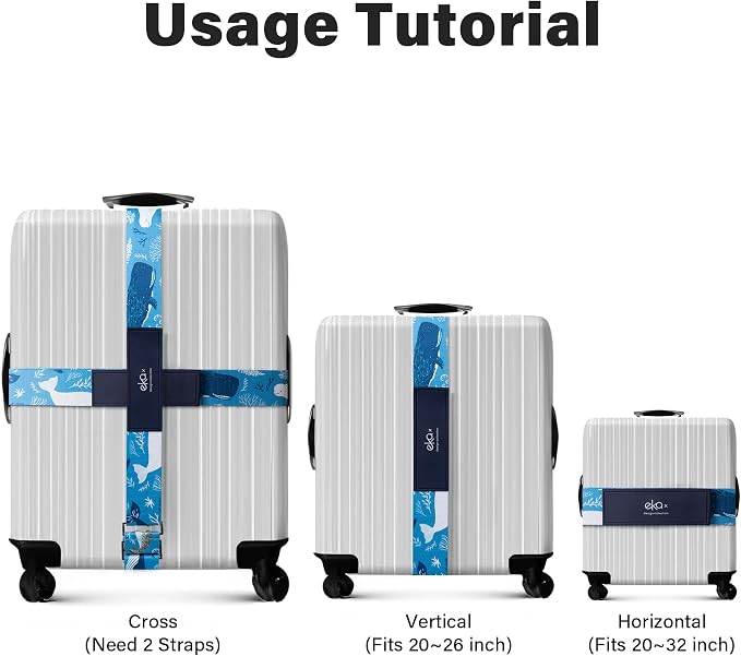 Luggage Straps for Suitcases, Adjustable Luggage Elastic Belt, Travel - Image 3