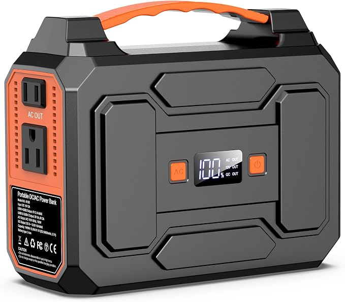 Apowking Portable Power Station Bank 200W Peak, 146Wh Solar Powered Power Bank by Apowking