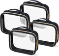 TSA Approved Travel Toiletry Bag, 4 Pack Clear Makeup Bags by FAYORORY