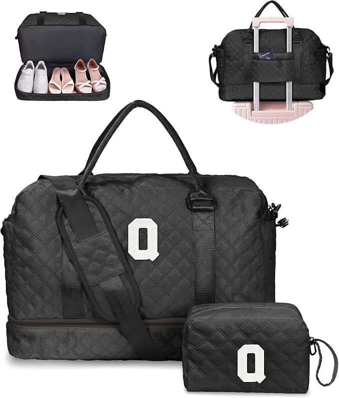 Teacher Appreciation Gifts for Women-Initial Duffle Bag by Vogewood