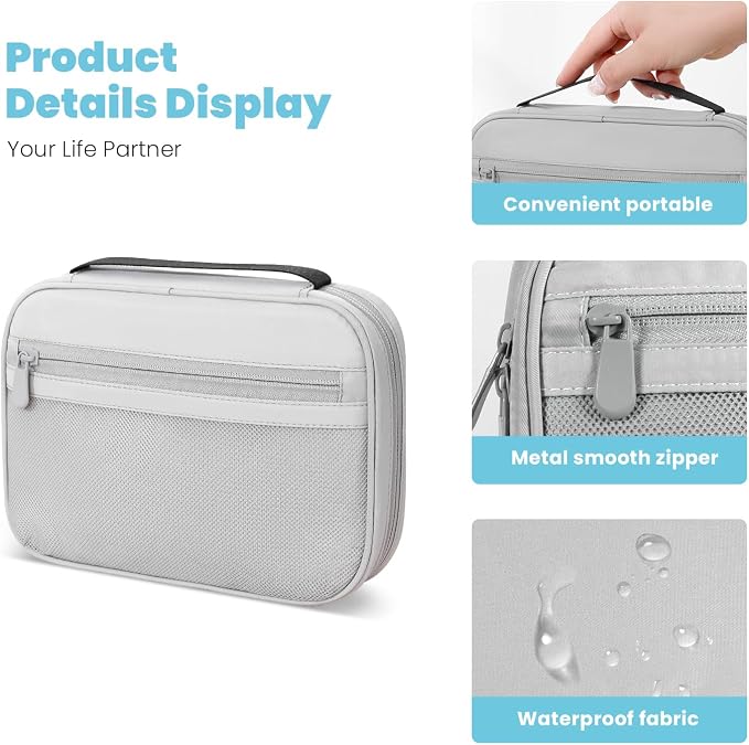 Electronics Organizer Bag, Portable Cable Organizer Case Travel Electronic - Image 4