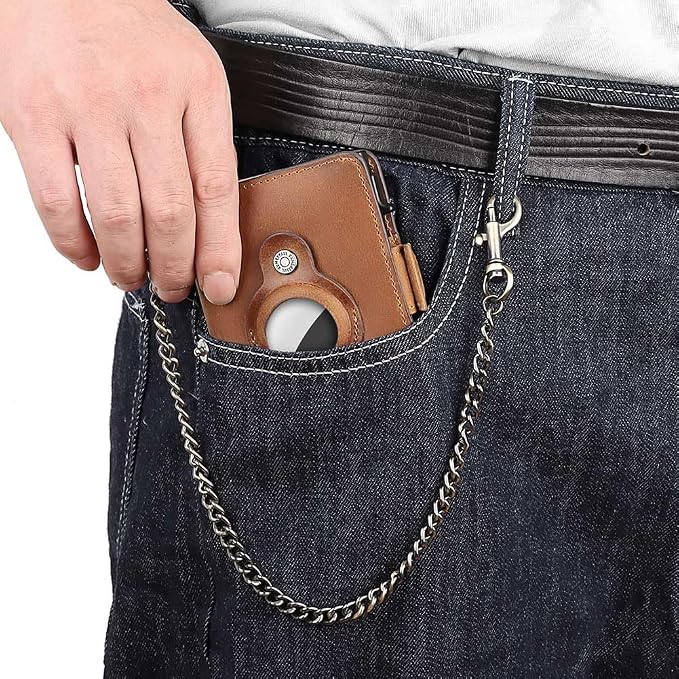 Mens Wallet Card Holder: Pop Up Aluminum Case, Genuine Leather, RFID Blocking - Image 8