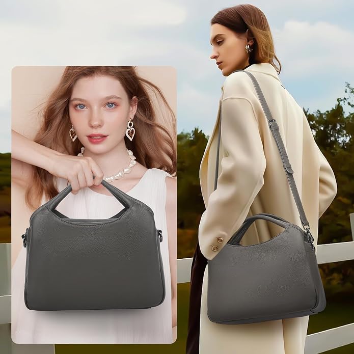 KOGTLA Genuine Leather Purses for Women, Crossbody Shoulder Bags - Image 2