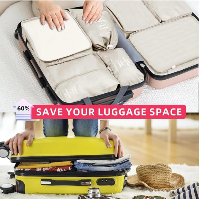 9 Set Packing Cubes for Suitcases, Aydicon Travel Luggage Packing Organizers - Image 5