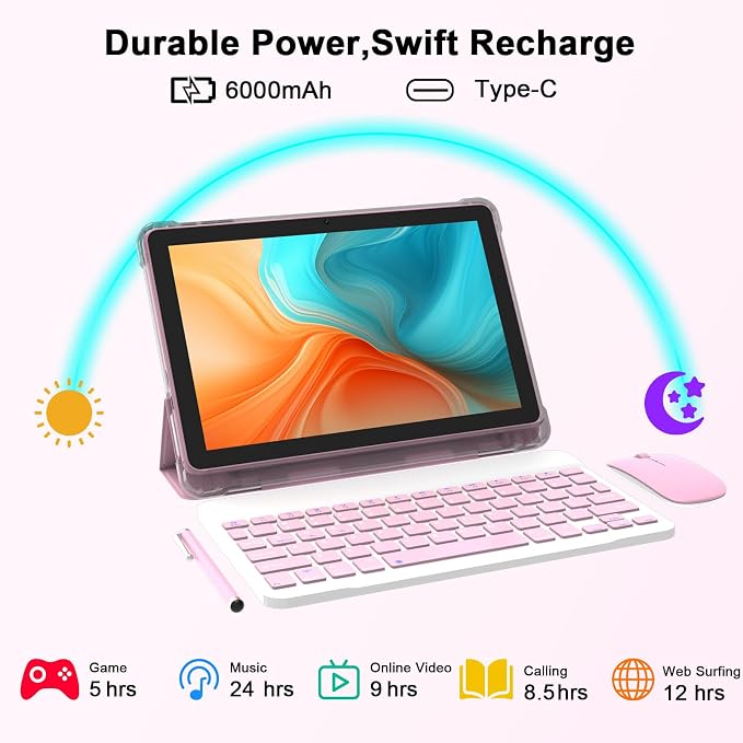 Android 15 Tablet 10 Inch, 20GB RAM+128GB ROM/2TB Expandable, 2 in 1 Tablets - Image 8