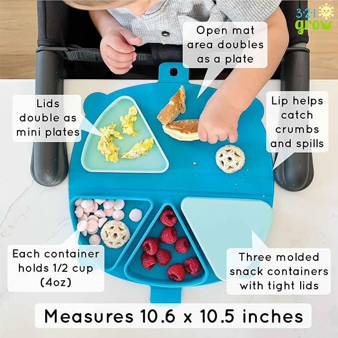 On-The-Go Snack Mat – Baby Silicone Travel Dining Placemat – Portable Silicone - Image 3