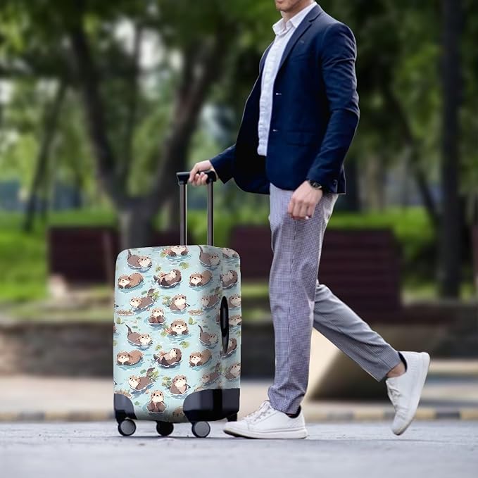 Otter Print Suitcase Cover Fit 22-25 Inch Travel Luggage Covers - Image 3