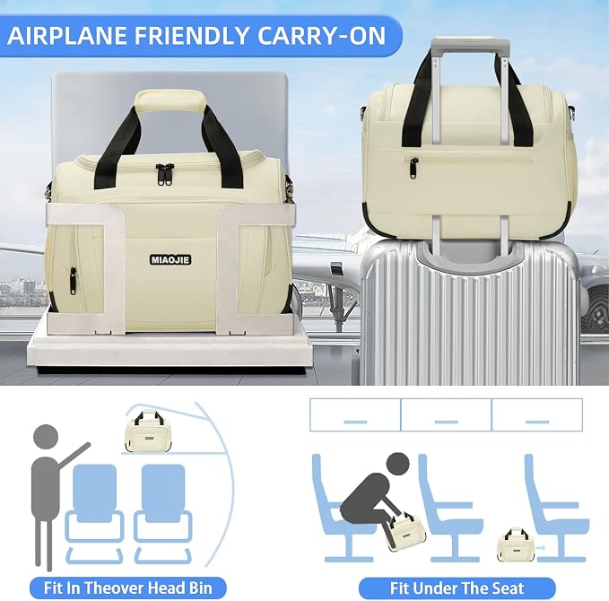 Underseat Carry On Luggage Lightweight Travel Tote Weekender Bag Overnight - Image 5