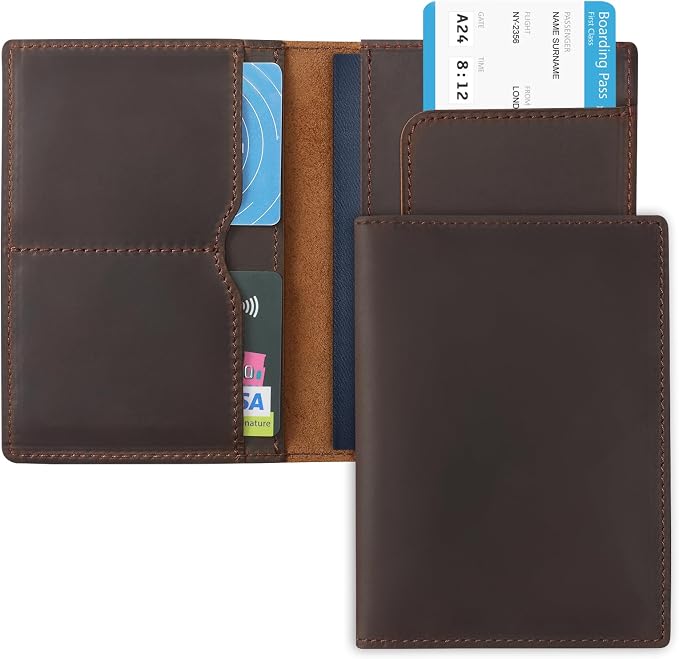 Jack&Chris Leather Passport Holder, Handmade Passport cover, Travel Wallet - Image 2