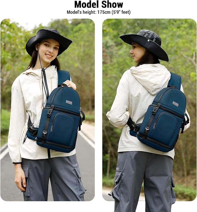 MOSISO Camera Sling Bag, DSLR/SLR/Mirrorless Camera Backpack Case Shockproof - Image 6