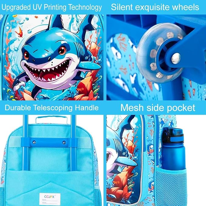 Kids Luggage for Boys Girls, Toddler Rolling Travel Carry on Suitcase - Image 4