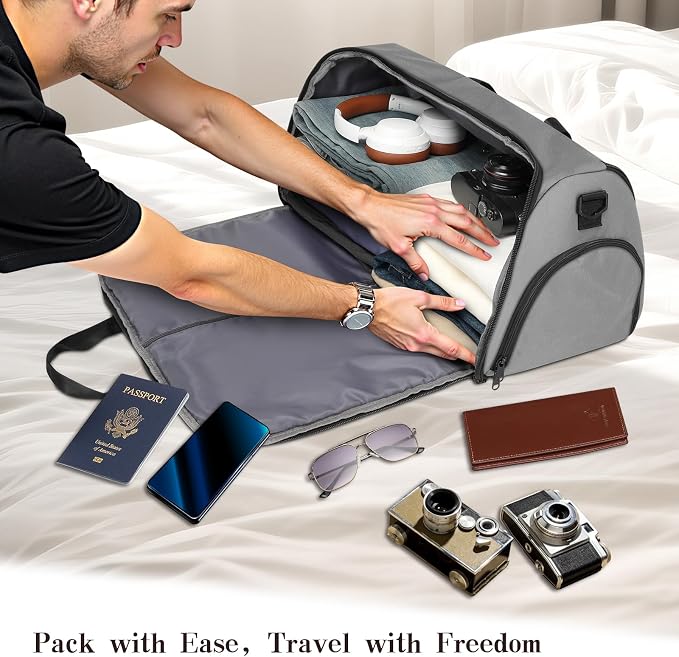 Garment Duffle Bags for Travel, Carry On Garment Duffel Weekender Bag 45L | - Image 7